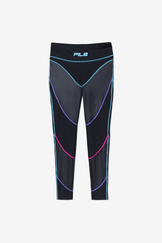 Fila Legging Georgie High Waisted Womens Black - India CIQ-471683